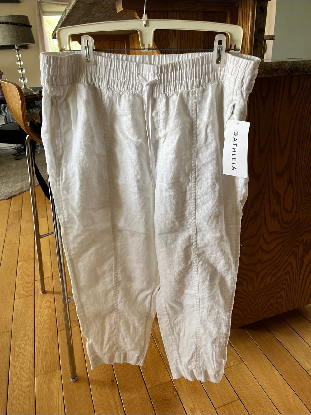 Athleta white womens Elastic-Waist pants